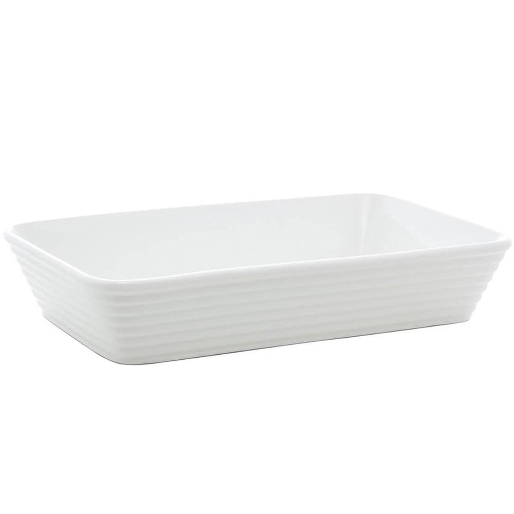 Travessa de Porcelana Branca Linea Lyor 20,5x15,5cm Refratár