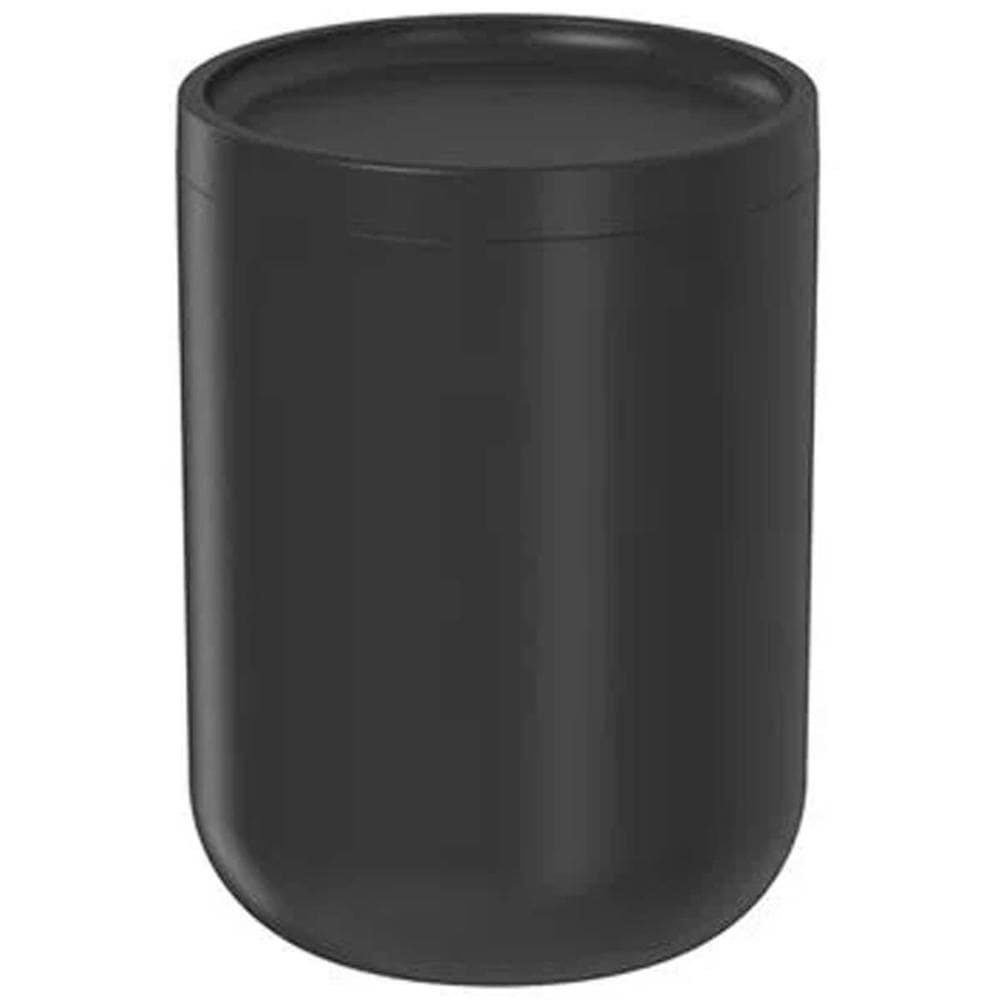 Porta Algodão Bold Pote Organizador de Cotonete 7,8cm Preto