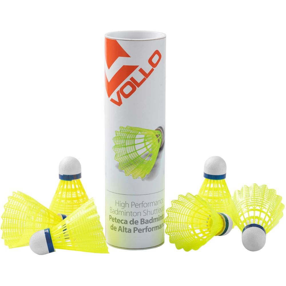 Kit 6 Unidades de Petecas Esportivas Badminton Leve Resistente Feita de Nylon Vollo