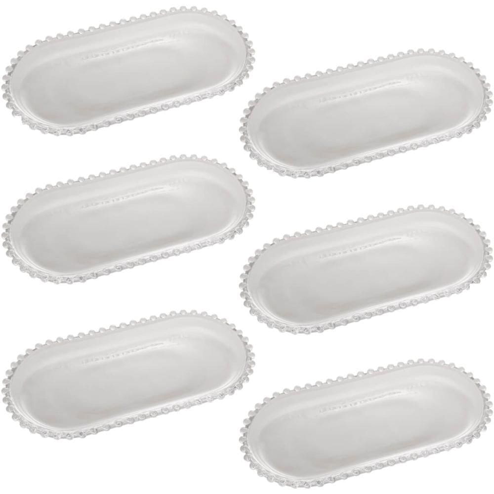 Kit 6 Travessas Cristal Pearl Wolff Bandejas Buffet Servir O