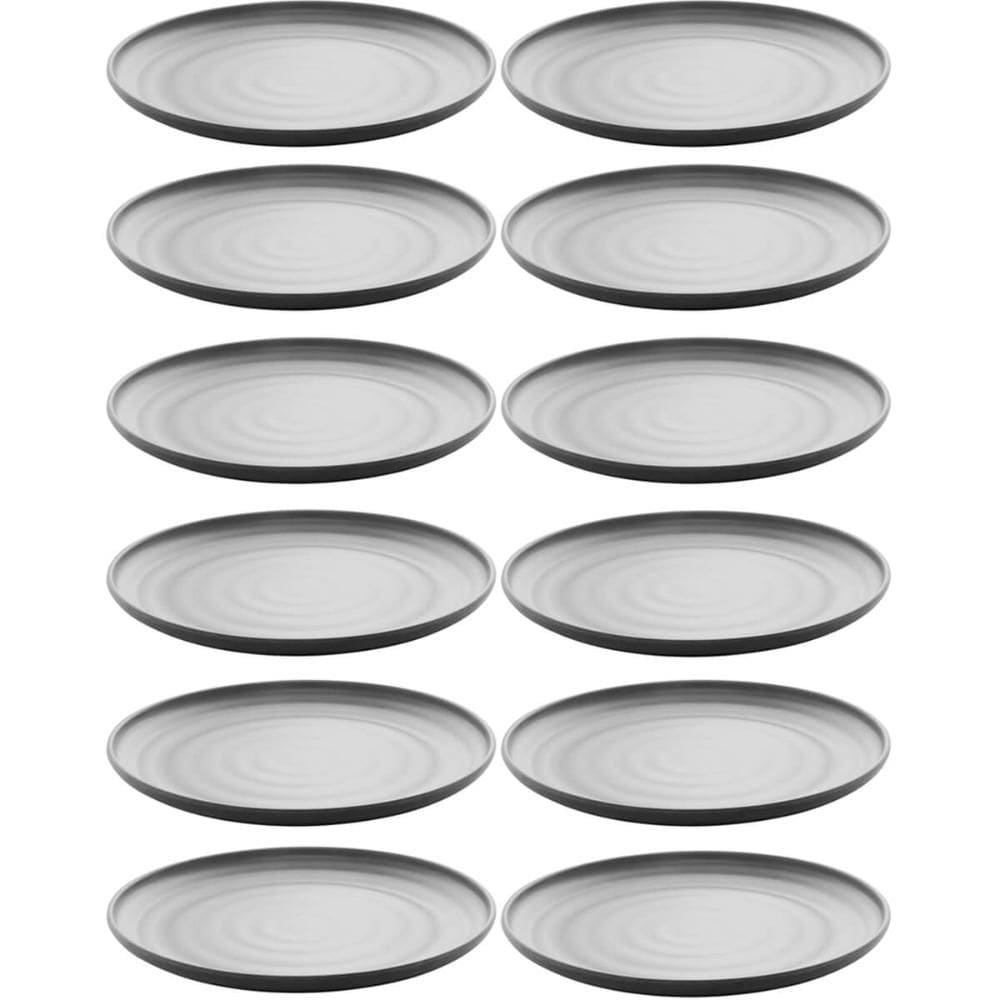 Kit 12 Pratos de Sobremesa Oriental em Melamina 18cm para Re
