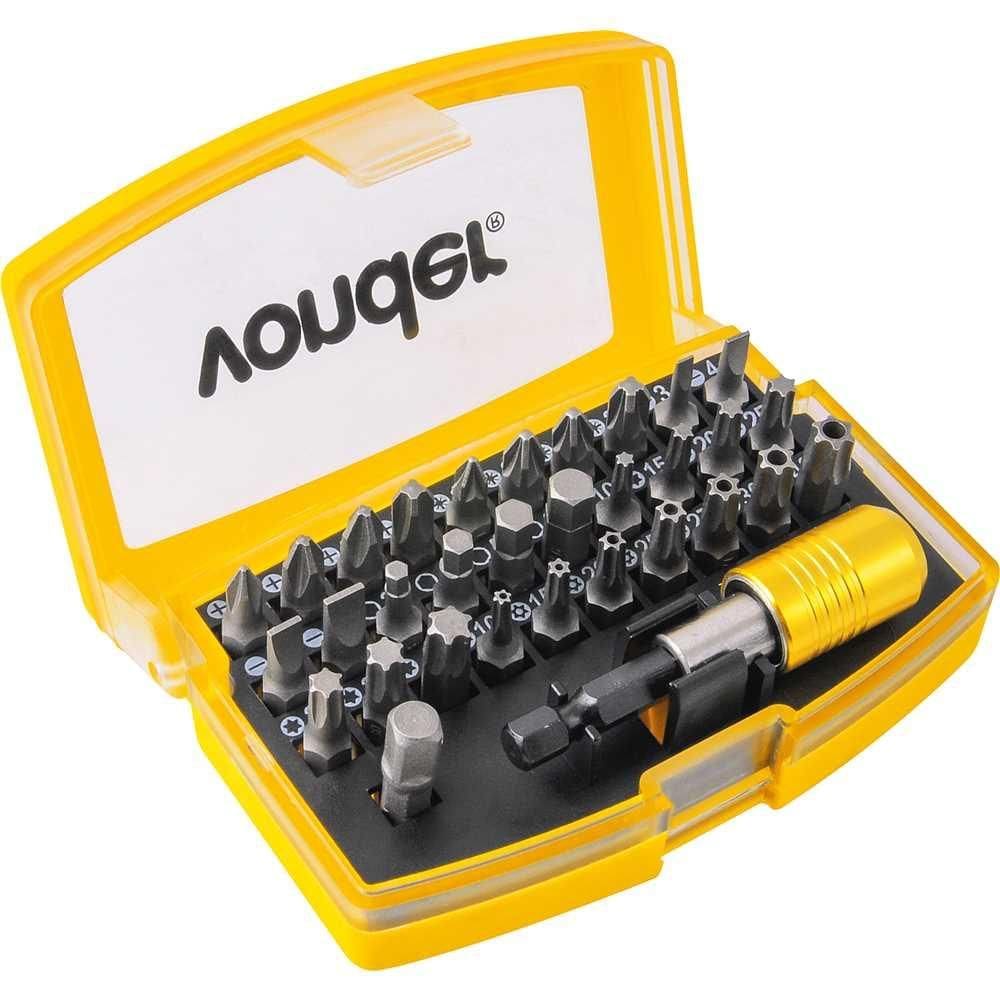 Jogo de bits/ponteiras com 32 peças encaixe sextavado 1/4” com engate rápido VONDER
