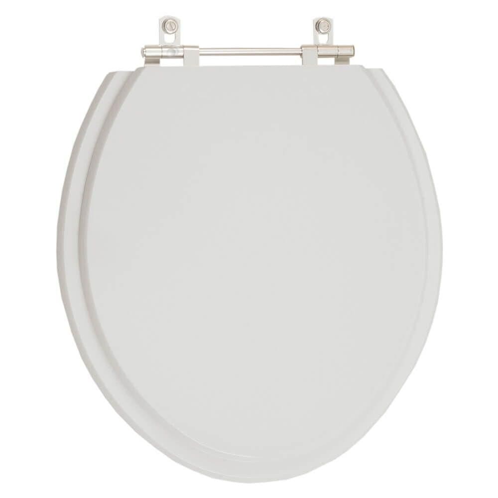 Assento Sanitario Poliester Com Amortecedor Azalea Cinza Prata Para Vaso Celite