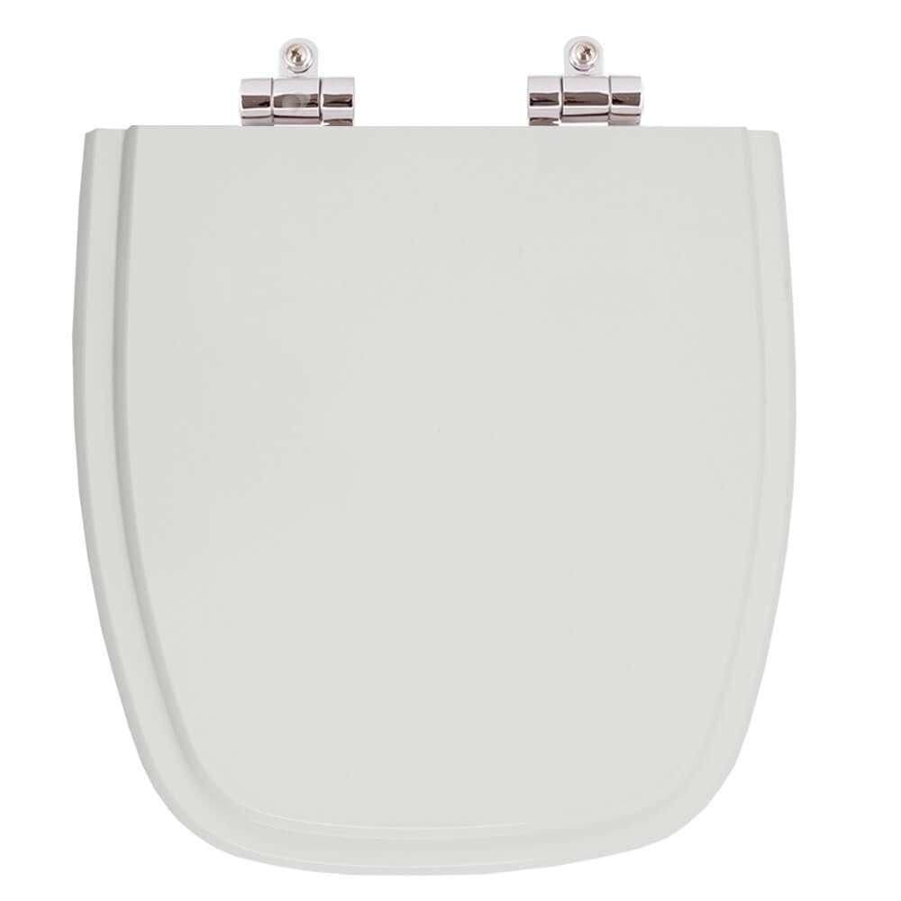 Assento Sanitário Poliester Soft Close City Cinza Prata para vaso Celite