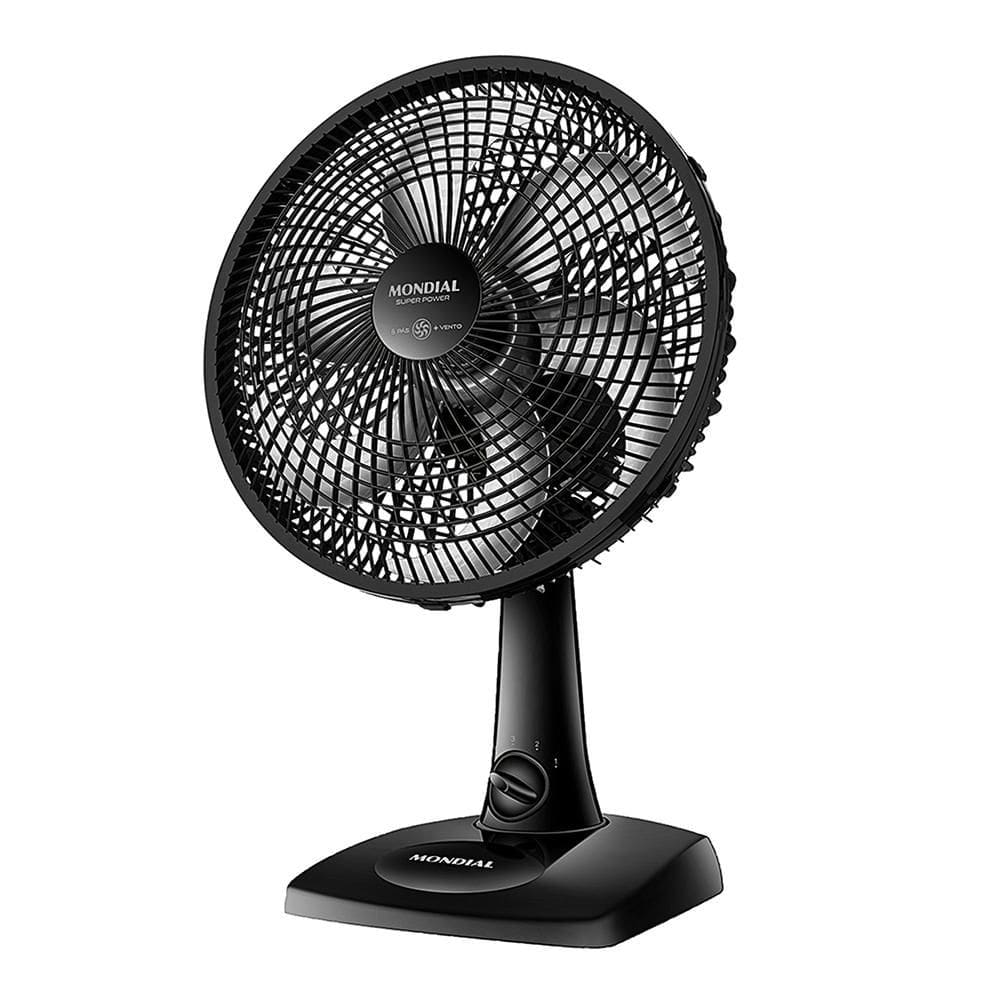 Ventilador de Mesa 30cm 6 Pás Preto Mondial 127V