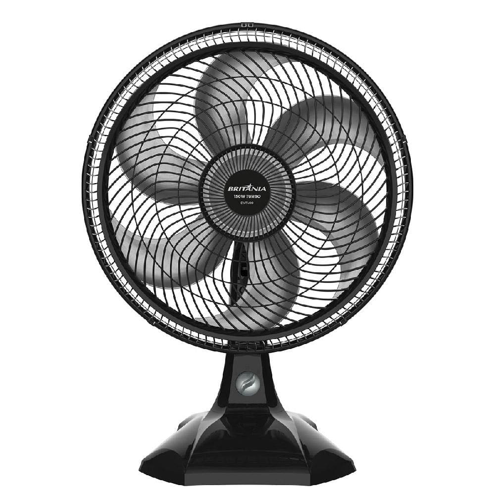 Ventilador de Mesa 40cm 6 Pás Maxx Force Britânia BVT400 Preto com Prata 127V