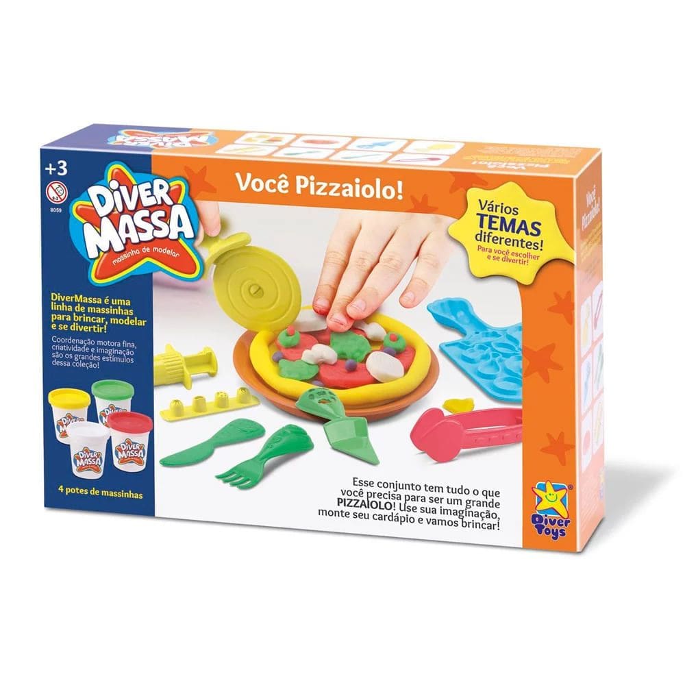 Diver Massa - Você Pizzaiolo - Massa De Modelar C/Acessorios