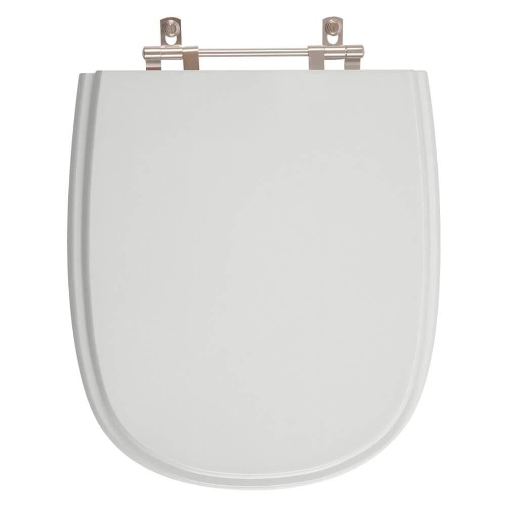 Assento Sanitario Poliester Com Amortecedor Sabatini Cinza Claro Para Vaso Icasa