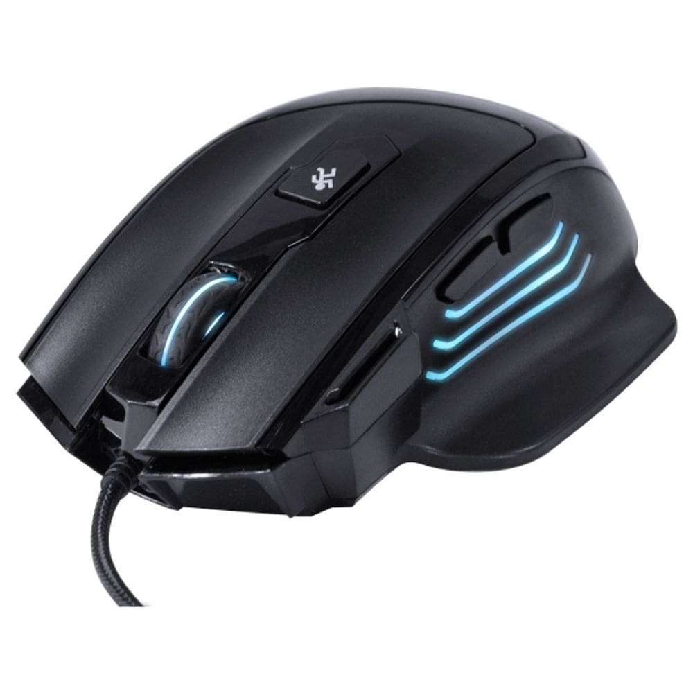 Mouse Gamer Interceptor Usb Led Rgb 7200dpi Ajuste De Peso
