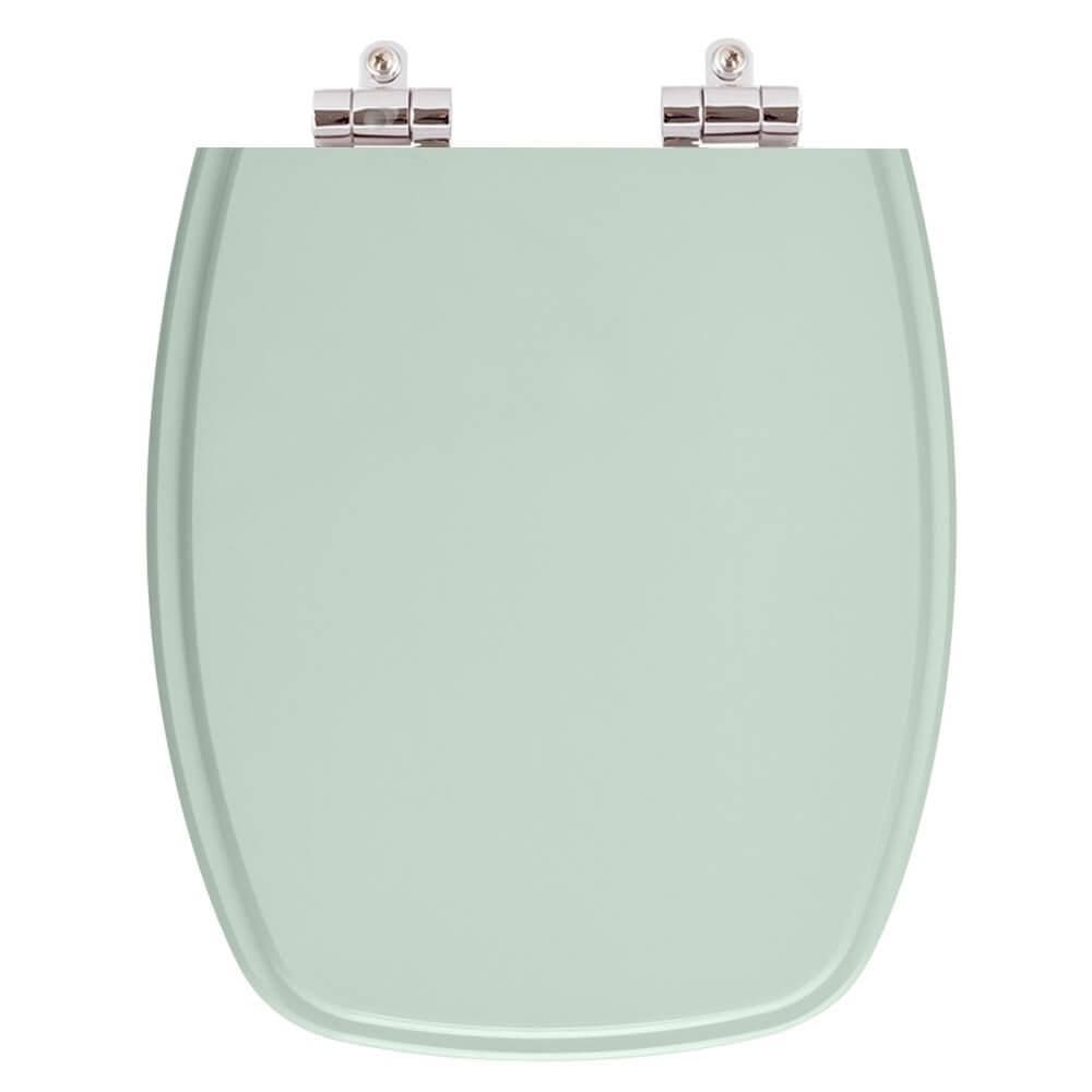 Assento Sanitario Poliester Com Amortecedor Stylus Agua Marinha (verde Agua) Para Vaso Celite