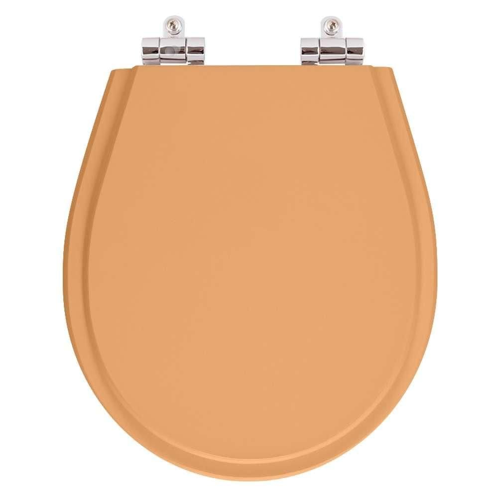 Assento Sanitario Poliester Com Amortecedor Avalon Papaya Para Vaso Ideal Standard