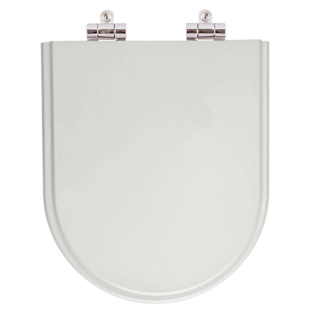 Assento Sanitário Poliester Soft Close Oxford Cinza Real para vaso Deca