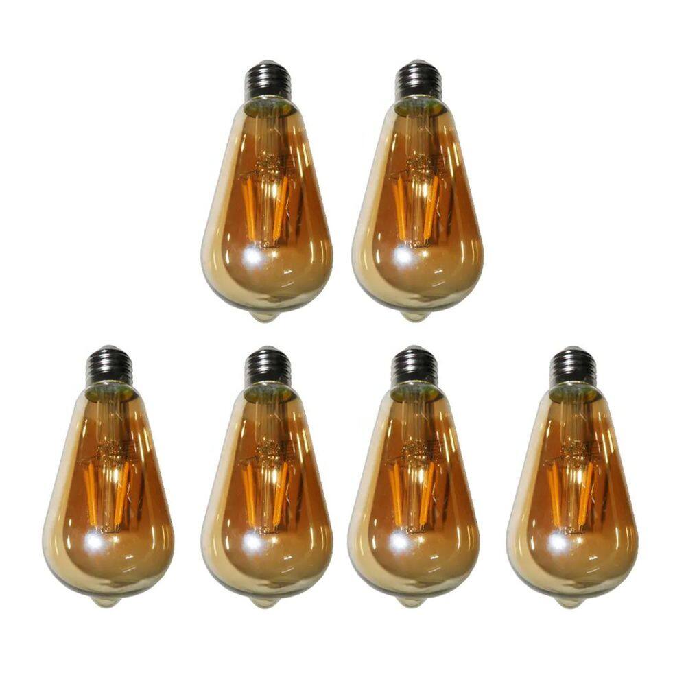 Lampada Led Multi Filamento 30W Vintage Kit 6 Uni Decoraçao Retro Iluminaçao Casa Iluminaçao