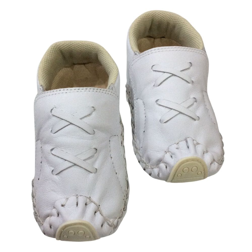 Sapato infantil masc de Couro Doce bebê Branco X