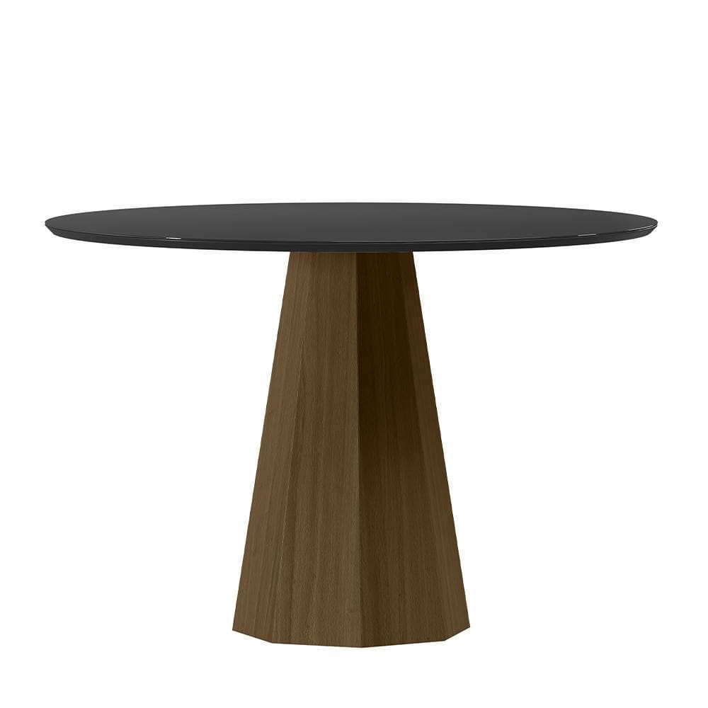 Mesa de Jantar Isis 120x120 Tampo em MDF com Vidro - New Ceval