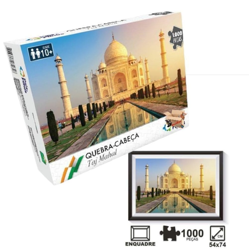 Brinquedo Pedagógico Quebra Cabeça Gigante Taj Mahal 1000 Pç
