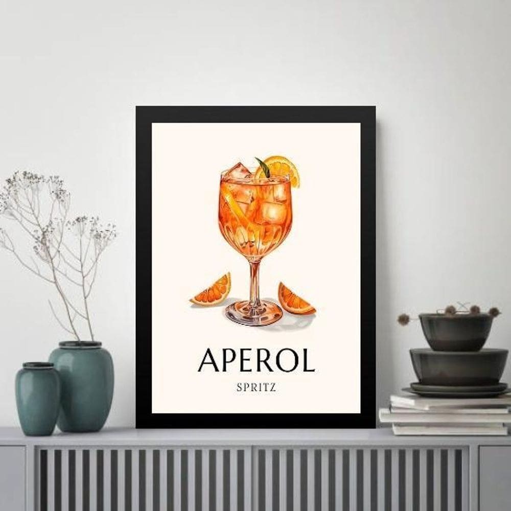 Quadro Decorativo Coquetel Alcoolico 45X34Cm