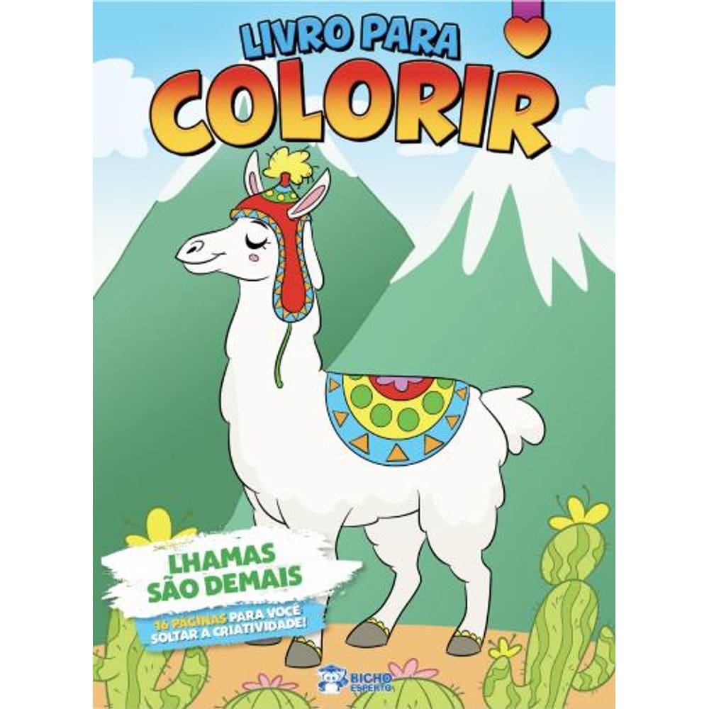 Livro para Colorir Meninas: Lhamas Aventureiras