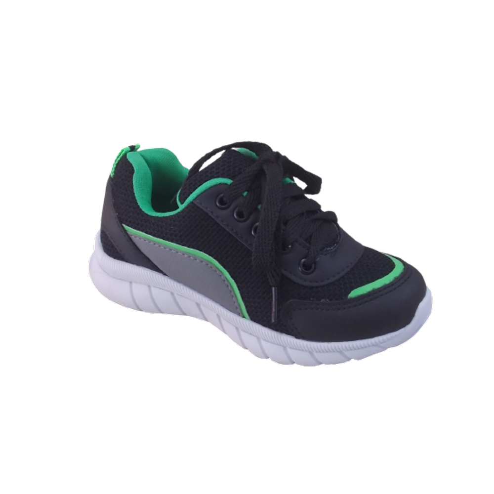 Tênis Infantil Tokpé Sport Preto/Verde Imperdivel Cód: 46