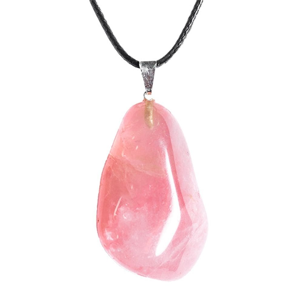Colar Pedra Quartzo Rosa Extra Montagem Pino Prata 950