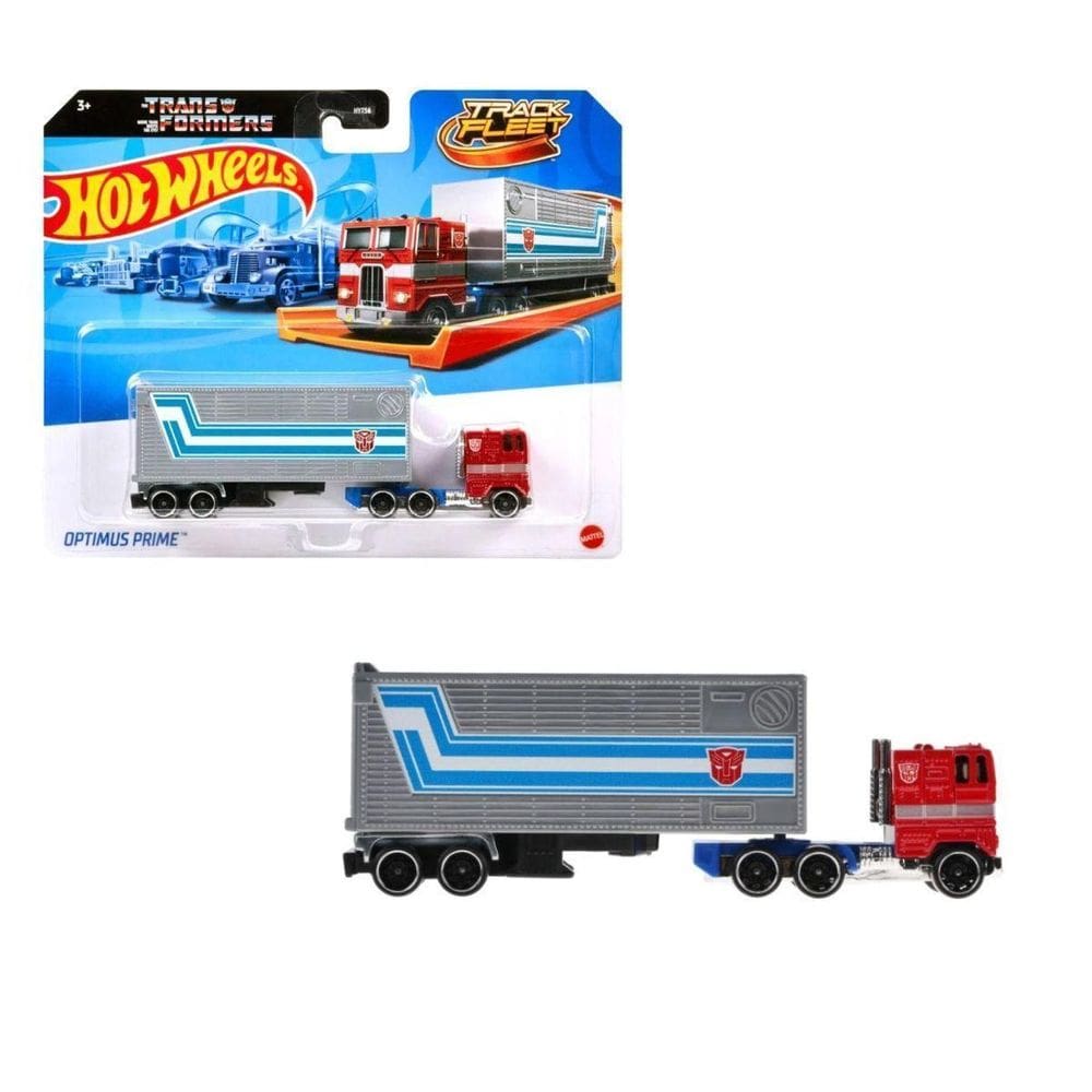 Caminhão Em Miniatura Hot Wheels Optimus Prime Track Fleet