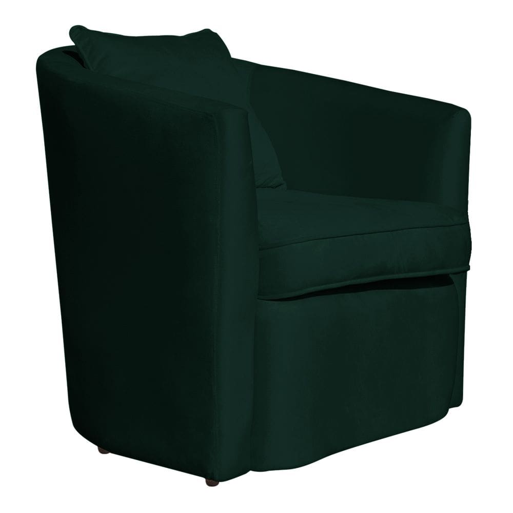 Poltrona Decorativa Alana Veludo Verde - Montanaris Decor