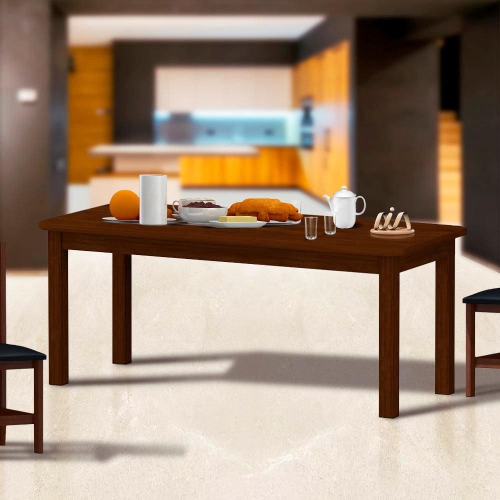 Mesa De Jantar Para 8 Cadeiras Madeira Maciça Safira Castanho Shop JM