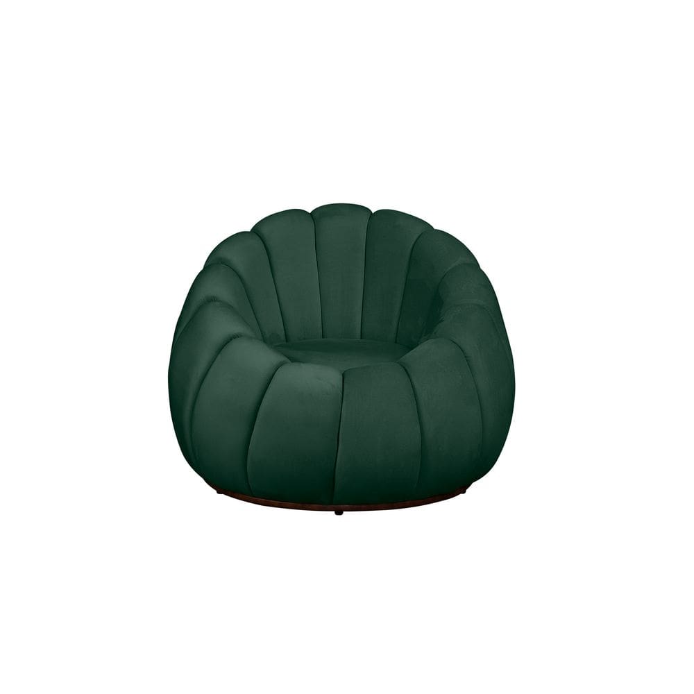 Poltrona Decorativa Concha Veludo Verde - Montanaris Decor