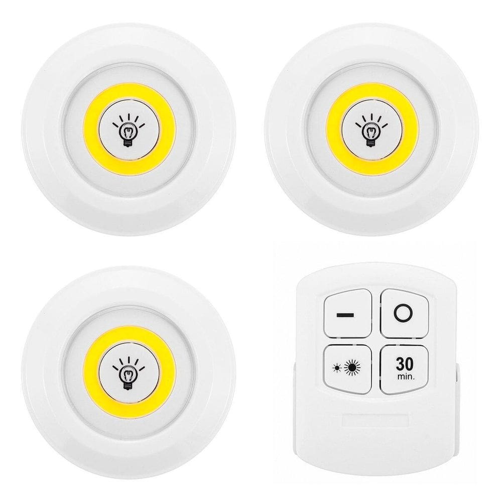 Pack Iluminação Led Spot Luminária Sem Fio 3X + Controle