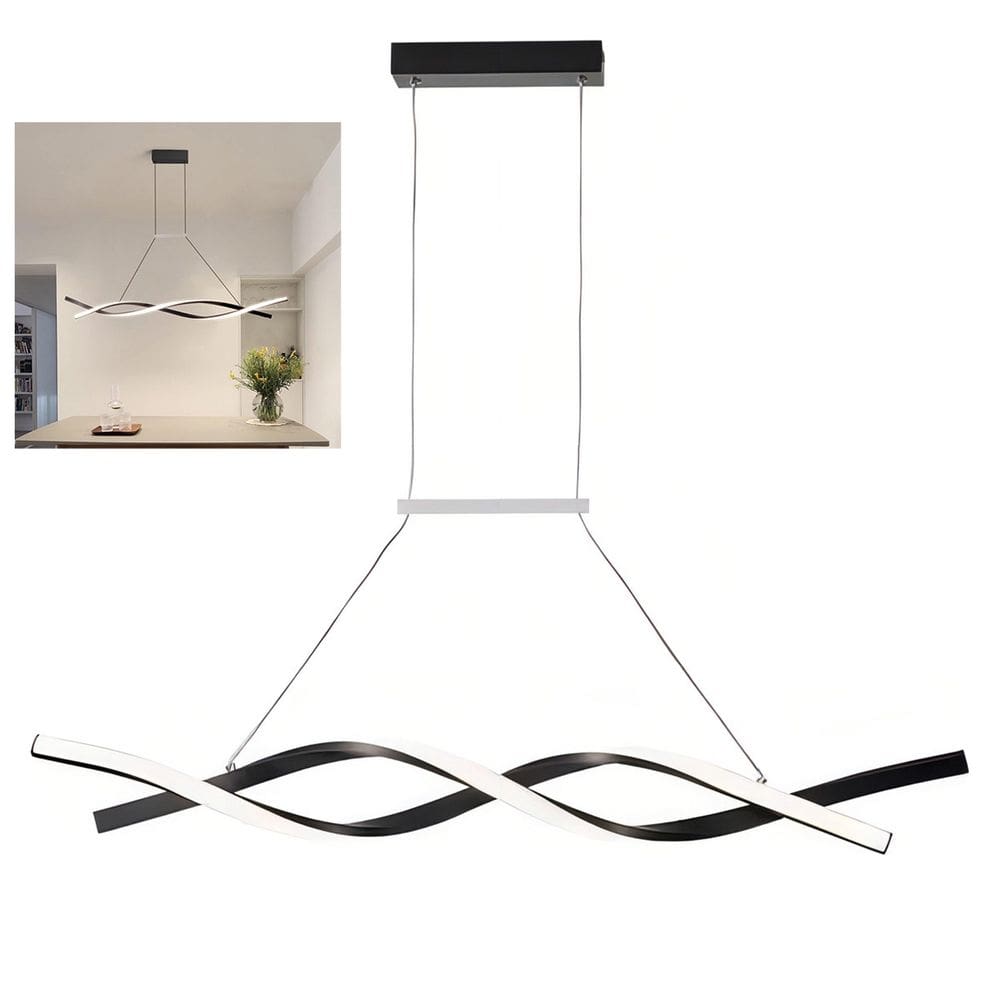 Lustre Aspiral Pendente 3 em 1 LED Iluminaçao Hall de Entrada Recepçao Sala de Jantar Residencial Comercial
