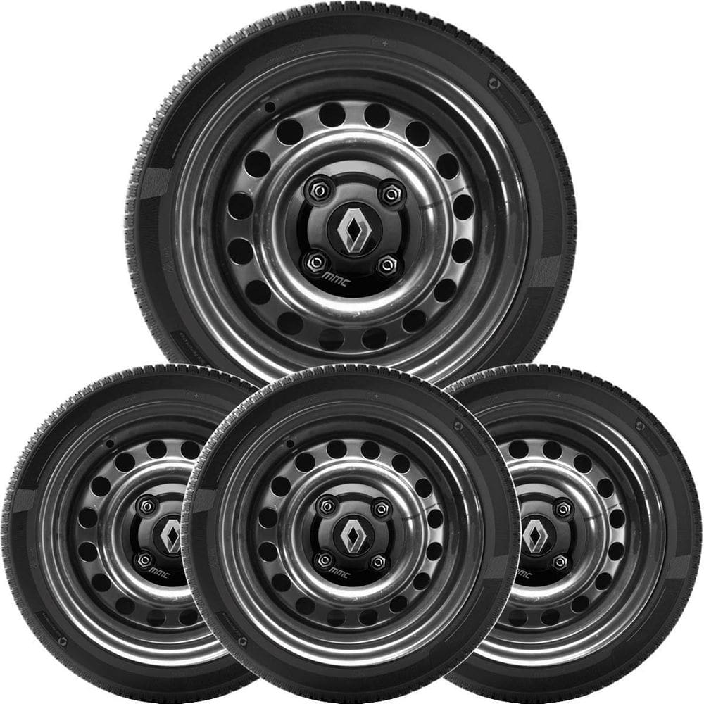 4Un Calota Centro Roda Clio Kangoo Logan Black Piano