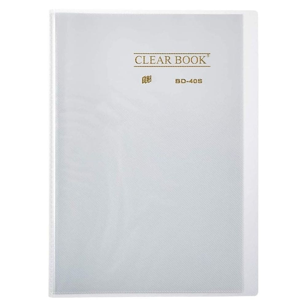 Pasta Catálogo 40 Folhas A4 Para  Documentos Capa Transparente Cristal Modelo Escolar