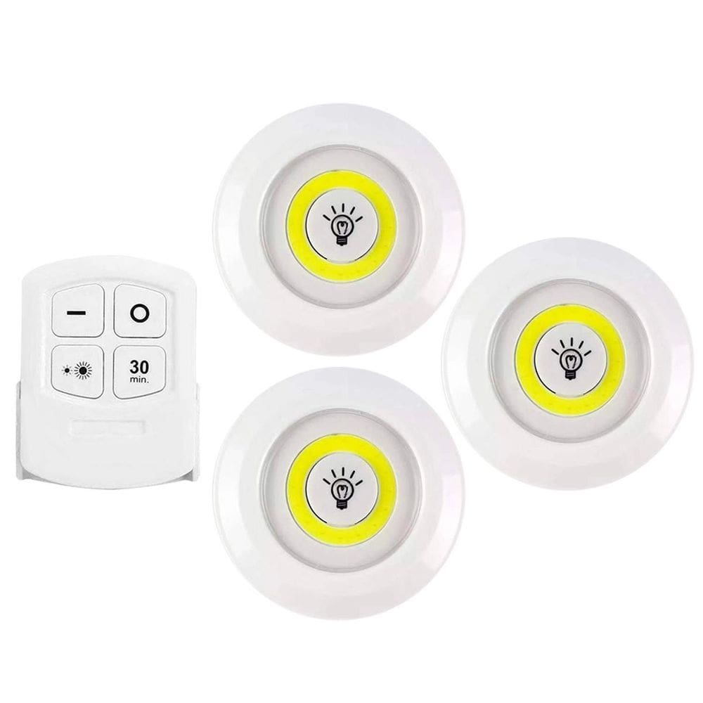 Pack Iluminação Led Spot Luminária Sem Fio 3X + Controle