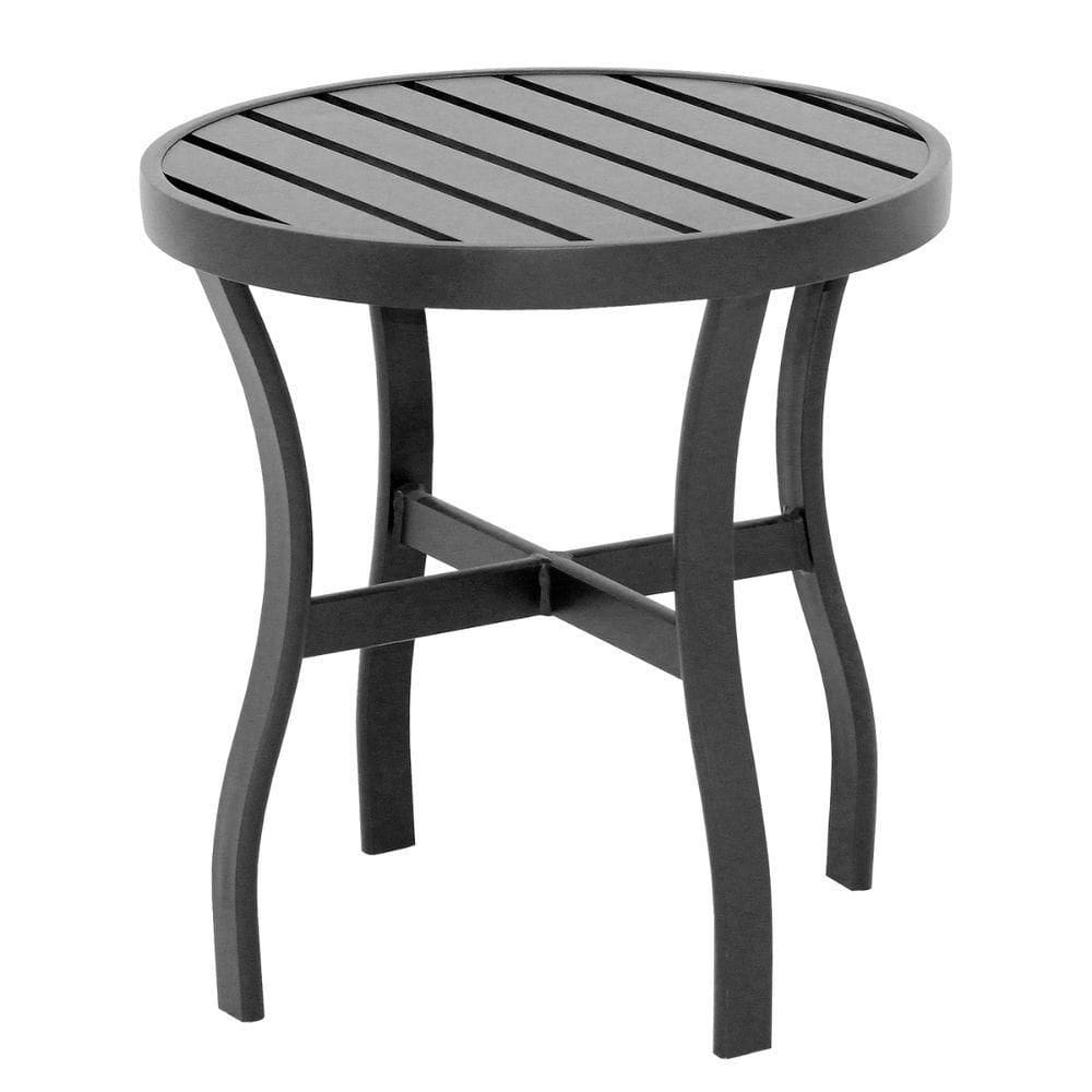 Mesinha Mesa Lateral Com Tampo Ripado Pé Em X Preta