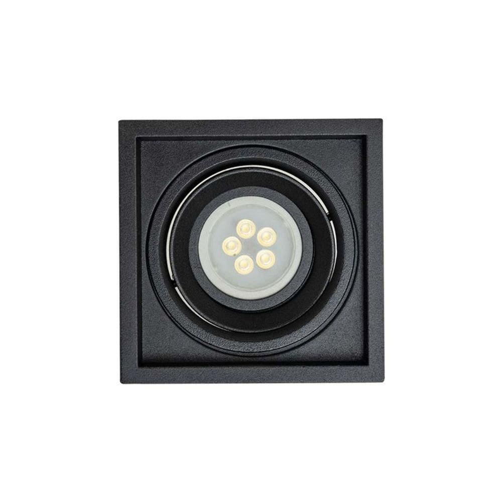 Spot Embutir Recuado Microborda Dicroica Mr16 Preto - Interlight