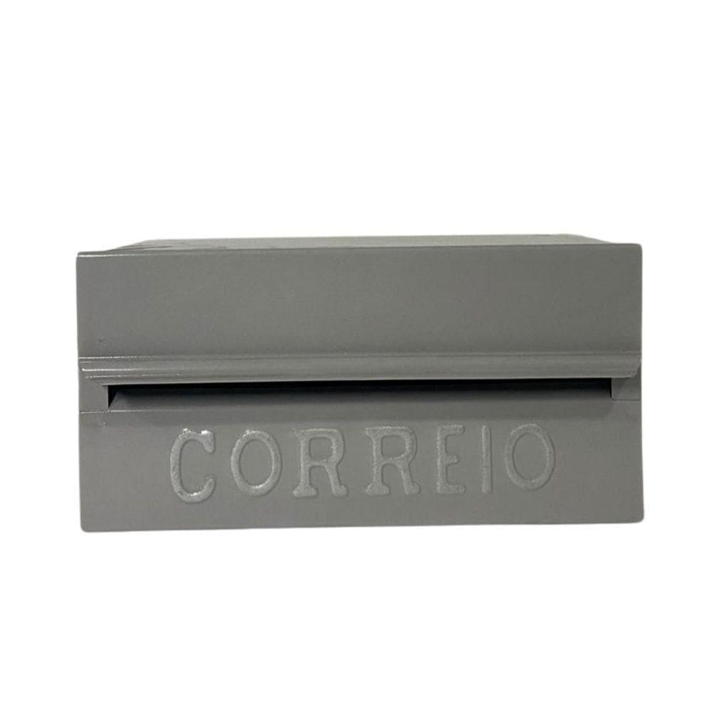 Caixa De Correios Brasileirinha Cinza Tamanho 15x20x10 Aço Cinza