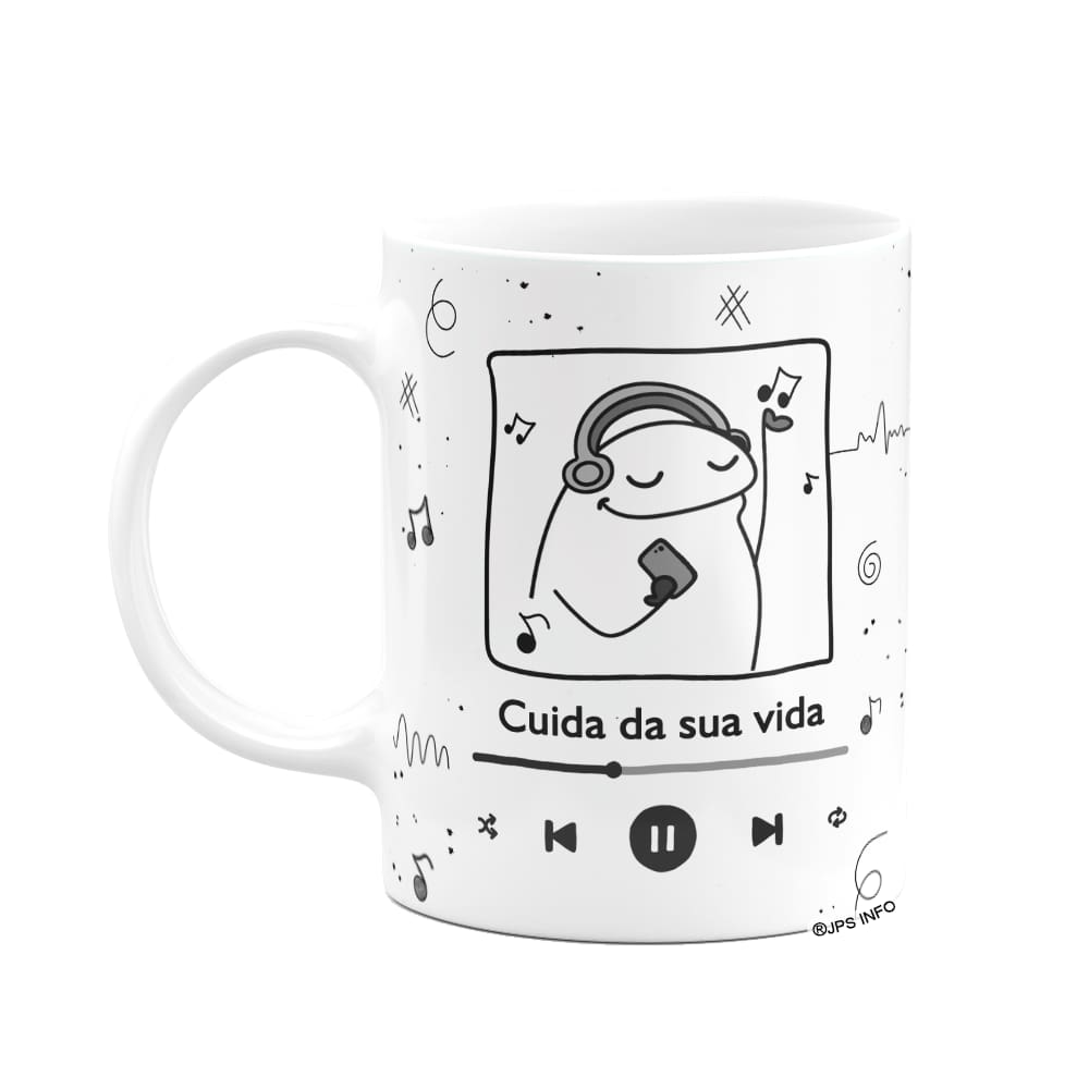 Caneca Divertida Flork Music - Cuida da sua vida