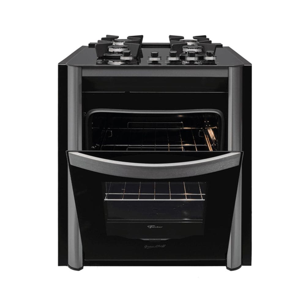 Fogão de Embutir Fischer 4Q Gran Cheff com Grill Mesa Vidro