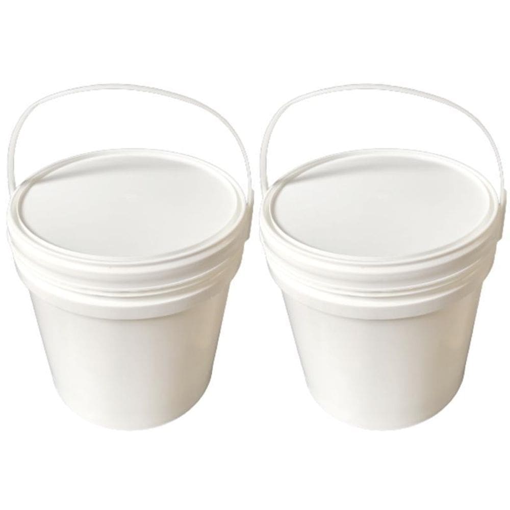 Balde Plástico 10L Alça Plástica Para Arroz Branco 2 Pçs