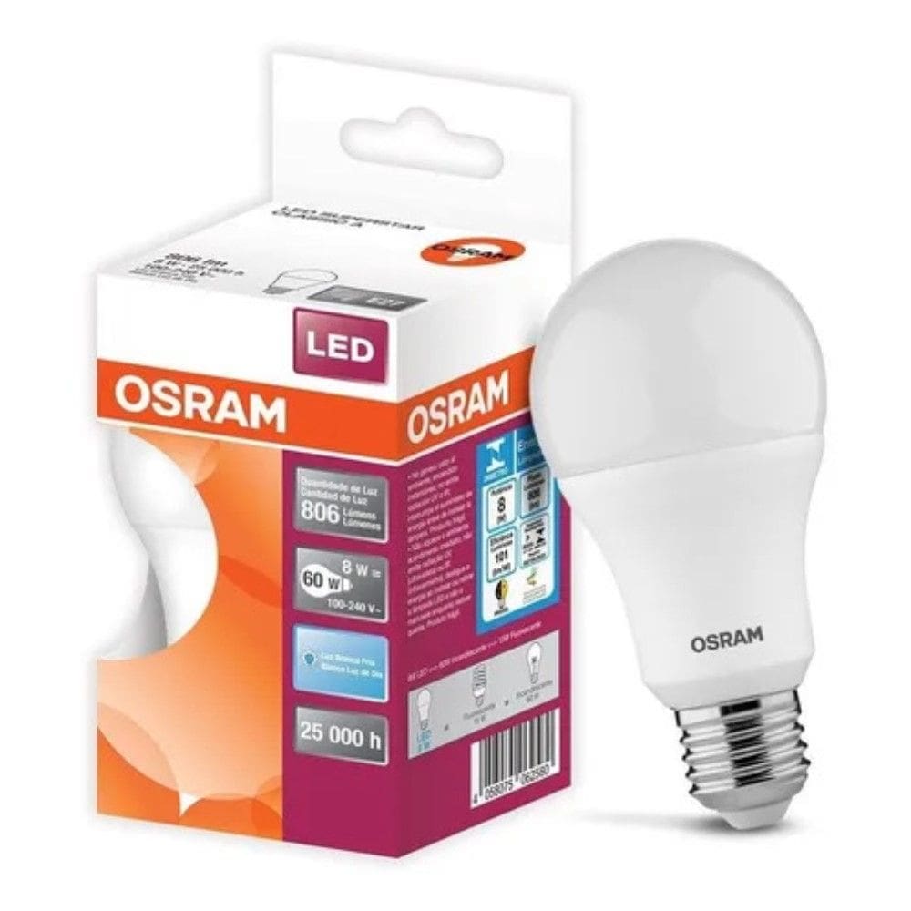 Kit 5 Lâmpadas Led 8w Bulbo Soquete E27 Bivolt Casa Comercio