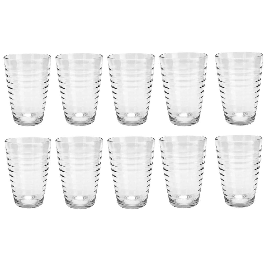 10 Copos Transparentes de Vidro 200ML Alto Resistência