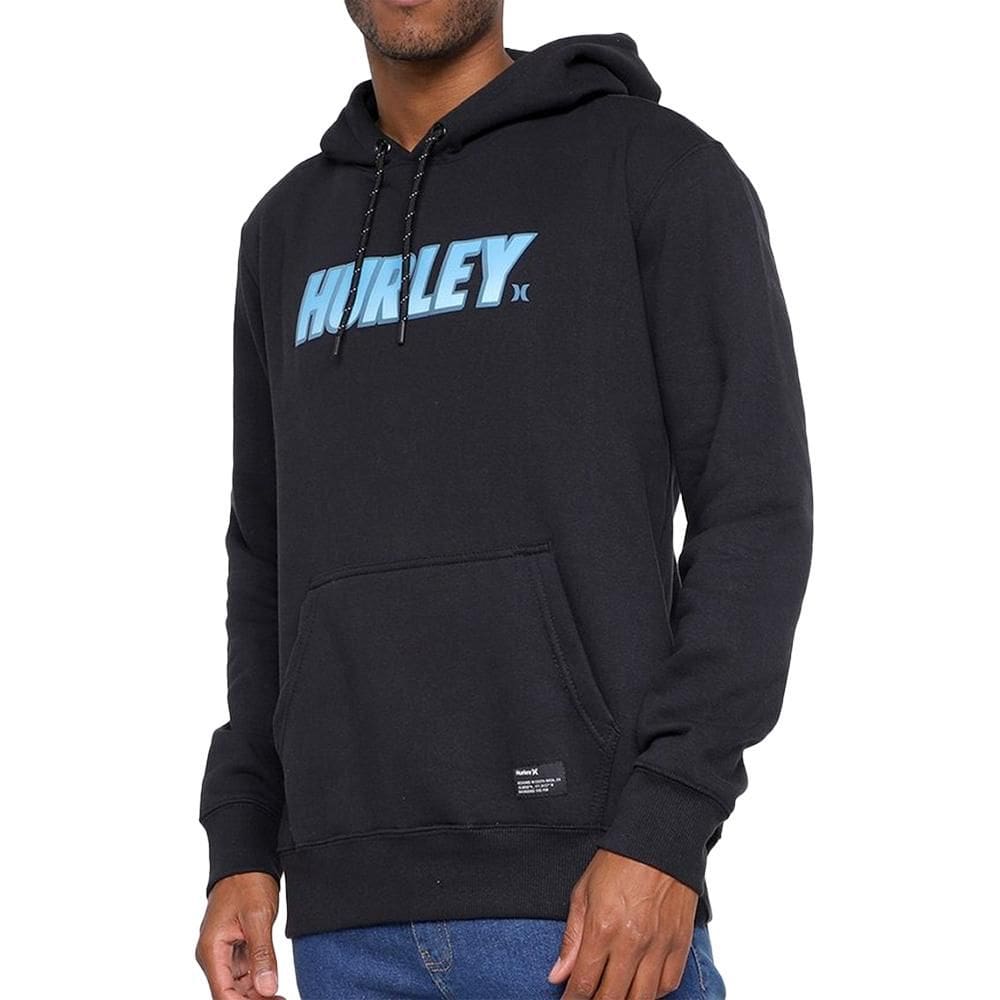 Moletom Hurley Canguru Fastlane PE Masculino Preto