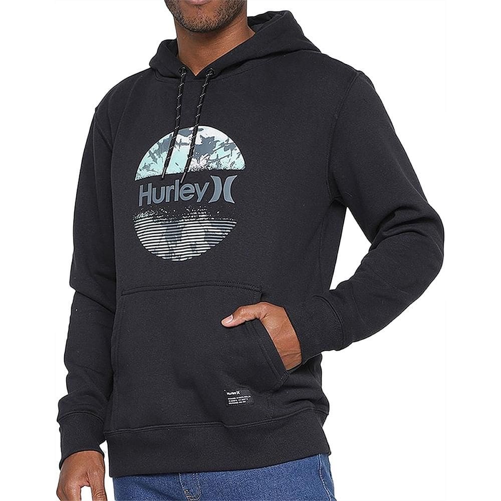 Moletom Hurley Canguru O&O Solid PE Masculino Preto