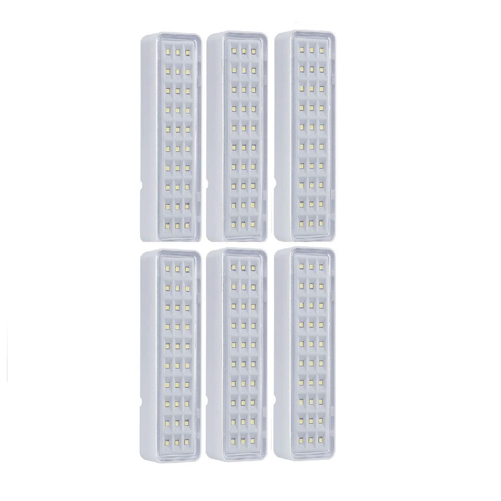 Kit 06 Luminária Luz Emergência Lea 30 Leds Intelbras Bivolt