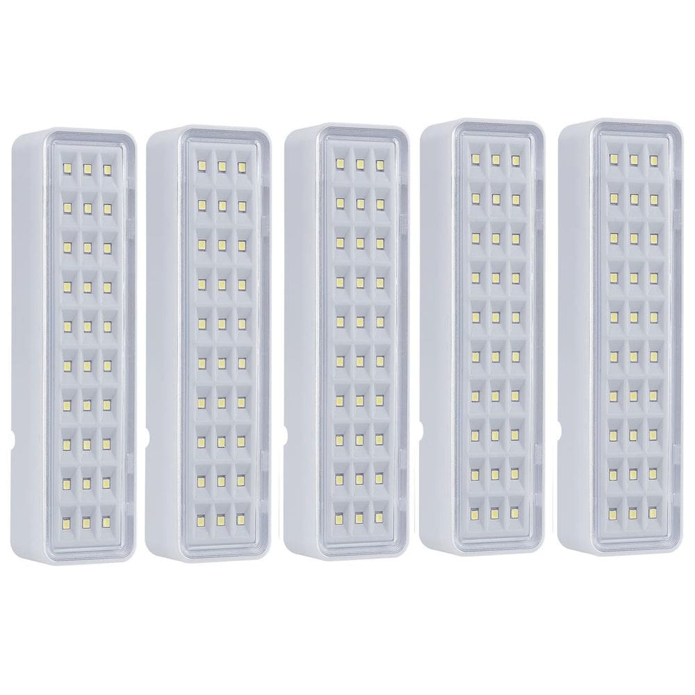 Kit 05 Luminária Luz Emergência Lea 30 Leds Intelbras Bivolt