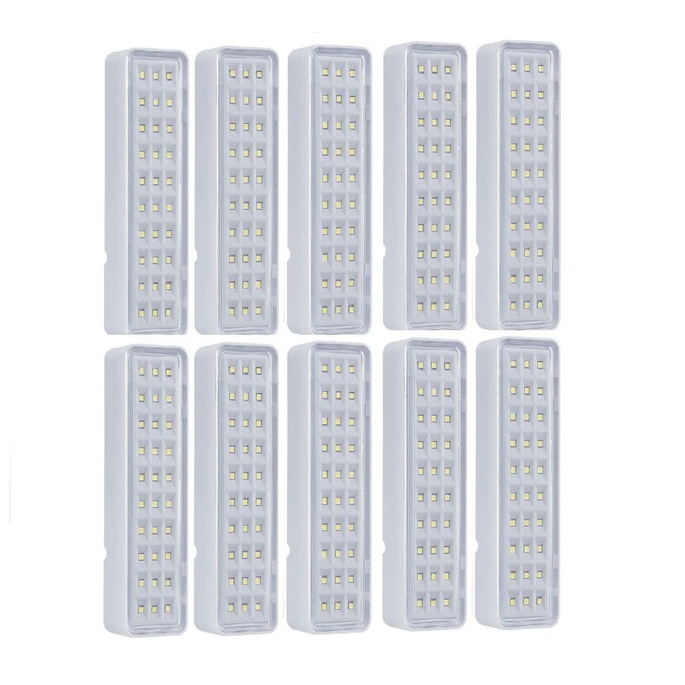 Kit 10 Luminária Luz Emergência Lea 30 Leds Intelbras Bivolt