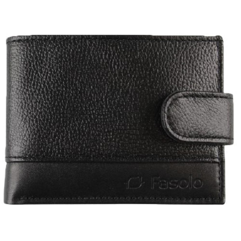 Carteira Fasolo Couro Masculina K868 - Preto