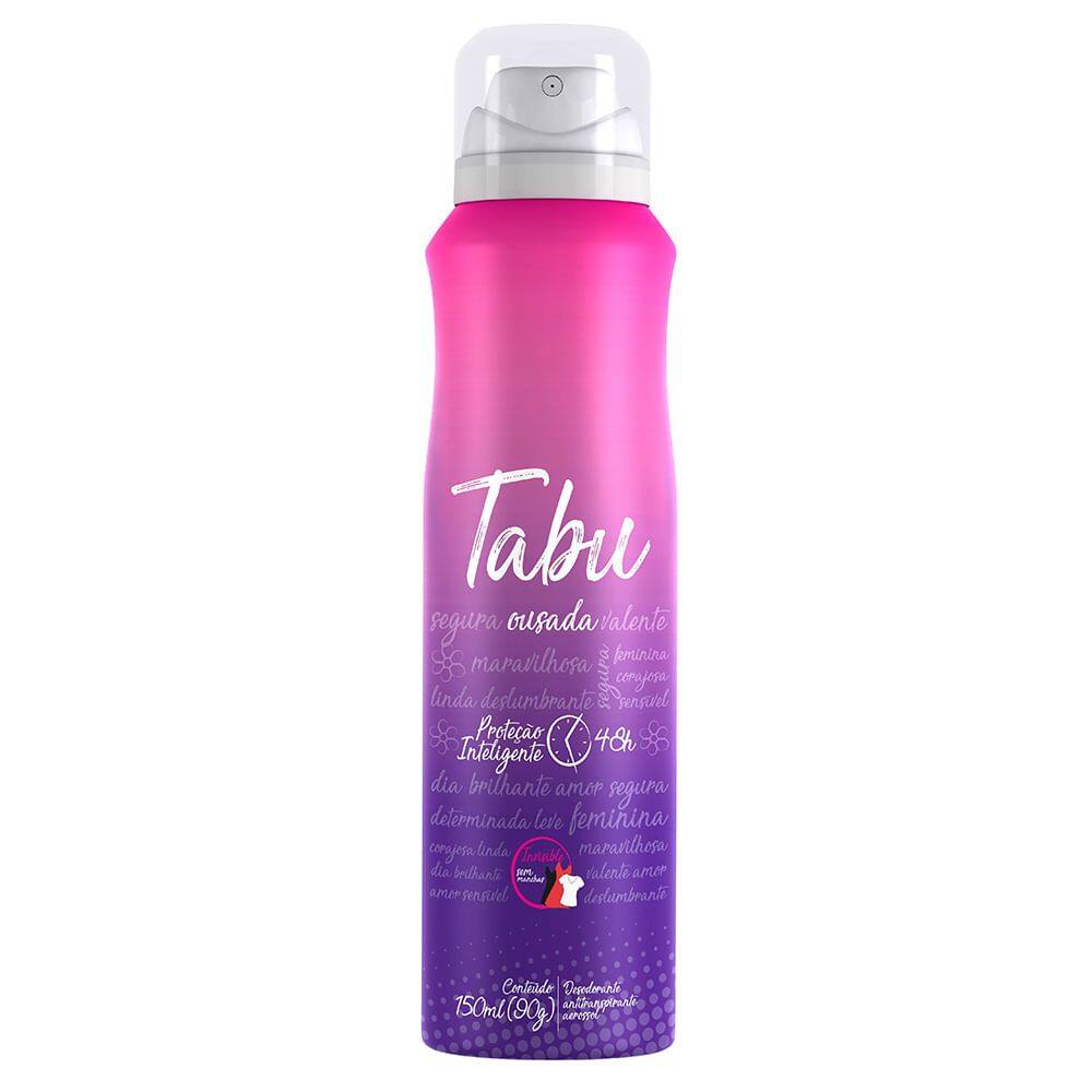 Kit Desodorante Aerosol Antitranspirante 150Ml e Body Splash Deo 250ML Tabu Ousada