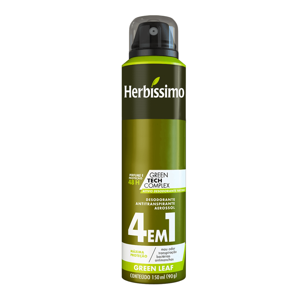 Kit Desodorante Aerossol Antitranspirante Herbissimo Green Leaf e Tabu Zen 150Ml