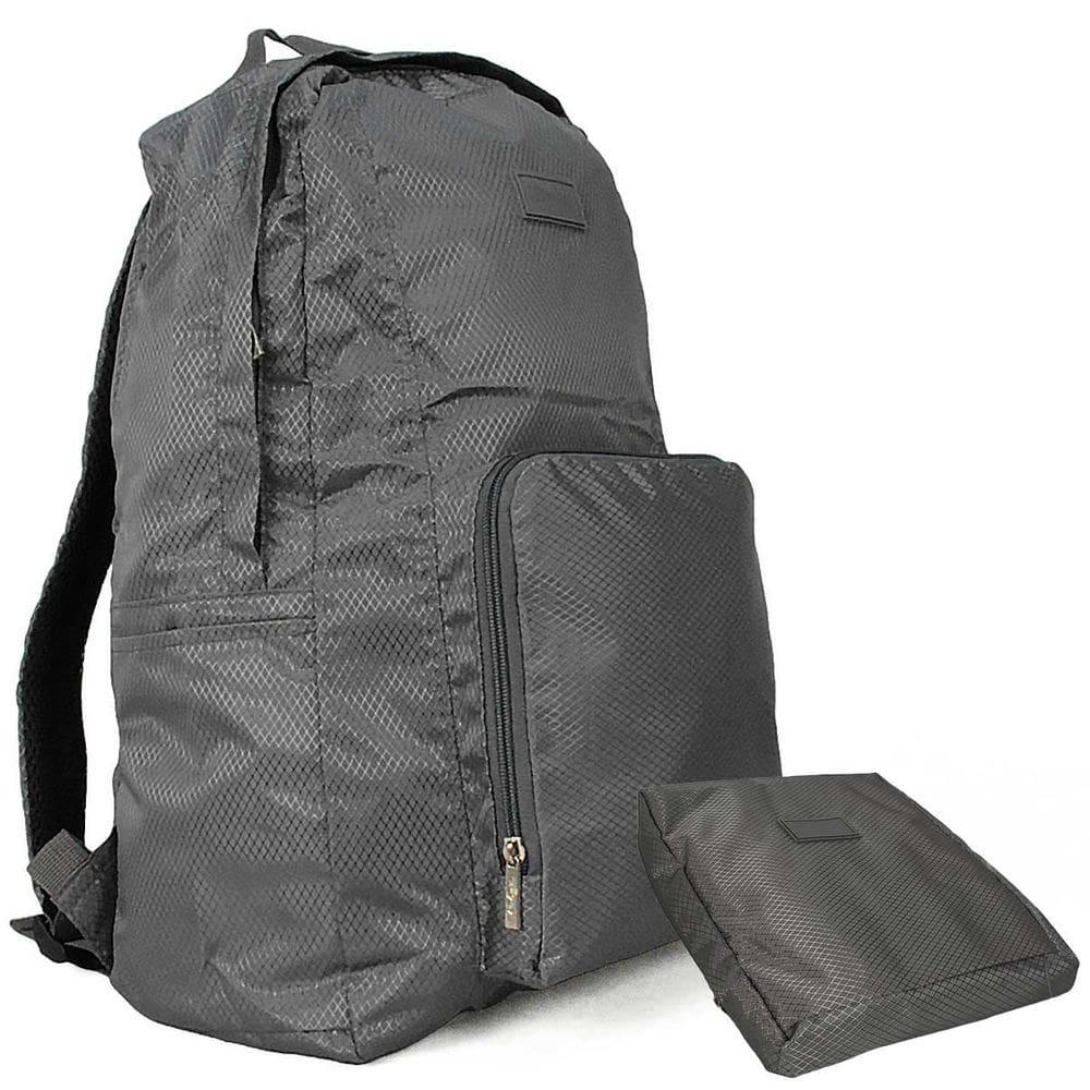 Mochila Escolar Viagem Bolsa Academia Unissex Dobrável Cinza CBRN17553